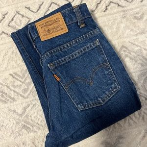 *SOLD* BRAND NEW VINTAGE ORANGE TAG LEVIS 512 STRAIGHT LEG JEANS